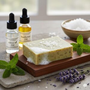 Peppermint Lavender Detox Salt Soap